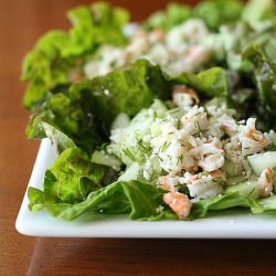 Shrimp and Cucumber Lettuce Wraps