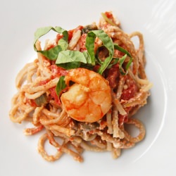 Lemon Pasta with Shrimp