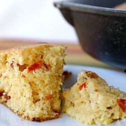 Skillet Corn Bread with Tomatoes