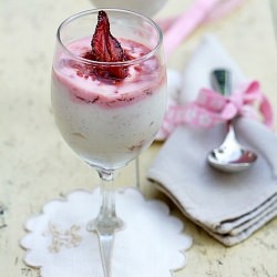 Quark Mousse & Roasted Strawberries