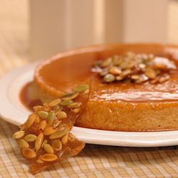 Pumpkin Flan with Pepita Brittle
