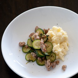 Zucchini, Bangers & Mash