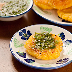 Colombian Arepas with Cheese and Aj