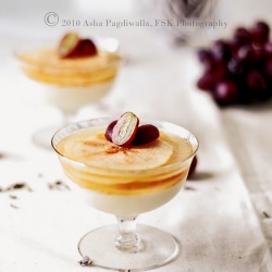Lavender Pannacotta + Pears in Wine