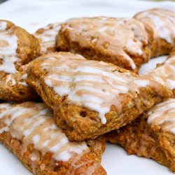 Pumpkin Scones with Spiced Glaze