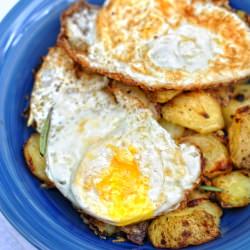 Roasted Potatoes w/ Eggs Over Easy