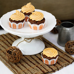 Chocolate Pumpkin Cupcakes