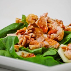 Fried Chicken Spinach Salad
