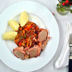 Pork Tenderloin Baked with Fennel