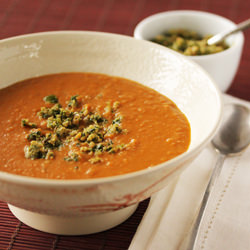 Sweer Potato Soup with Thai Pesto