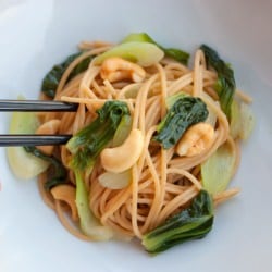 Spaghetti w/ Stir Fry Bok Choy