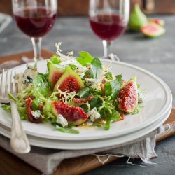 Fig Arugula Salad w/Bacon Vinaigrette