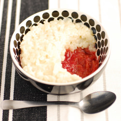 Poached Rhubarb & Vanilla Bean Rice