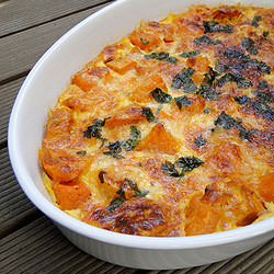 Squash and Sweet Potato Gratin