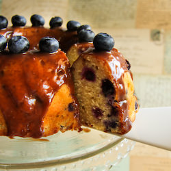 Blueberry Cake & Choc Honey Ganache