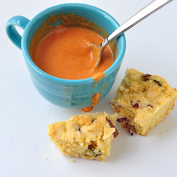 Roasted Red Pepper & Cauliflower Soup