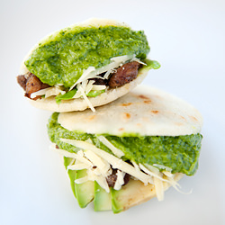 Arepas with Guasacaca