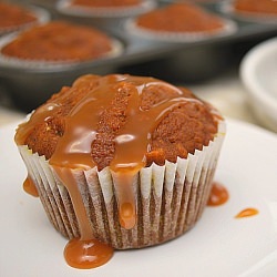 Autumn Pumpkin Caramel Muffins