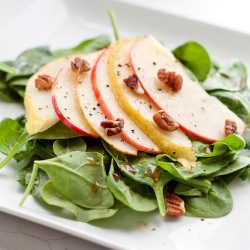 Spinach Salad with Apples & Pears