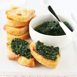 Crostini with Rustic Kale Pesto