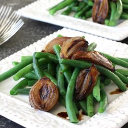 Green Beans Roasted Shallots