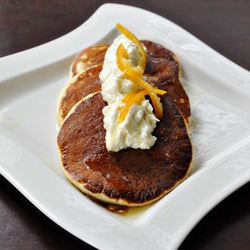 Ricotta Pancakes w/ Orange Syrup