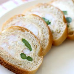 Baguette with Prawn and Cream Cheese