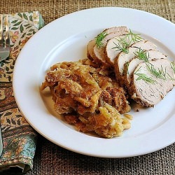 Roasted Pork Fennel Bread Pudding