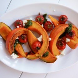Squash with Tomatoes, Feta & Basil