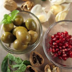 Olive, Pomegranate & Walnut Salad