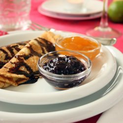 Blueberry and Apricot Crepes