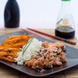 Raw Salmon and Nori Seaweed