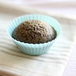 Black Sesame Steamed Cupcake