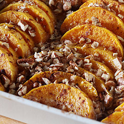 Roasted Squash with Pecans & Honey