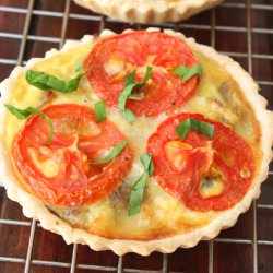 Mushroom, Tomato and Camembert Tart