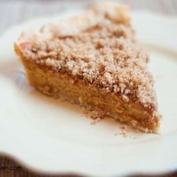 Pumpkin Pie with Walnut Topping