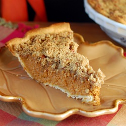 Streusel Apple Butter Pumpkin Pie