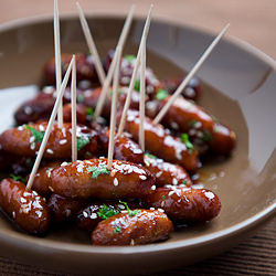 Hoisin & Honey-Glazed Chipolatas