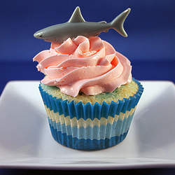 Shark Attack Cupcake