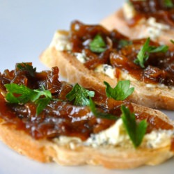 Blue Cheese Caramelized Onion Toast
