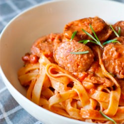 Pasta with Spicy Chorizo