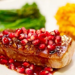Pomegranate-Ginger Pork Chops