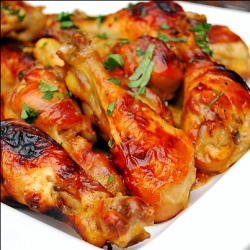 Apricot Tequila Glazed Drumsticks