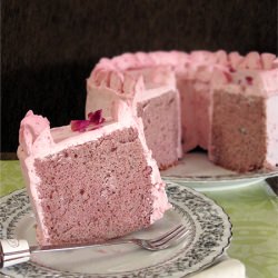 Raspberry Rose Chiffon Cake