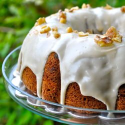 Pear Walnut Spice Cake