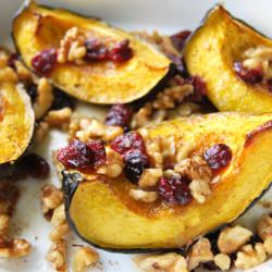 Roasted Acorn Squash with Walnuts