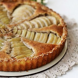 Pear Vanilla Almond Frangipane Tart
