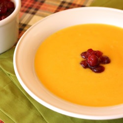 Squash Soup w/ Cranberry Relish