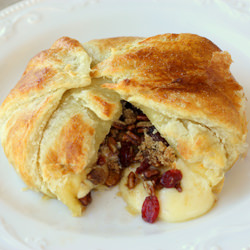 Cranberry and Pecan Brie En Croute