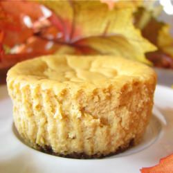 Mini Ginger Pumpkin Cheesecakes